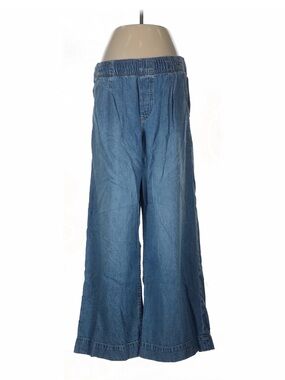 GAP Wide-Leg Elastic Waist Blue Denim Jeans